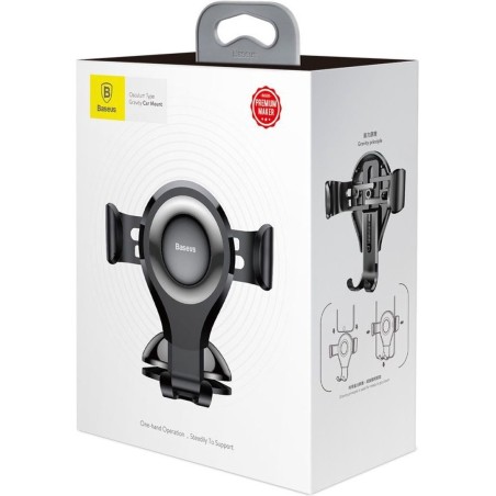 Baseus Osculum Passive Phone Holder - Stylish, Durable, and Versatile for Smartphones - Black